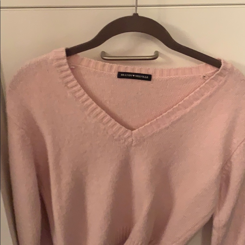 pink sweater